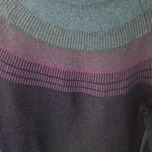 Title Nine Women's Pur Vida Sweater, Excellent! In current catalog Blues/Purple - Picture 2 of 3